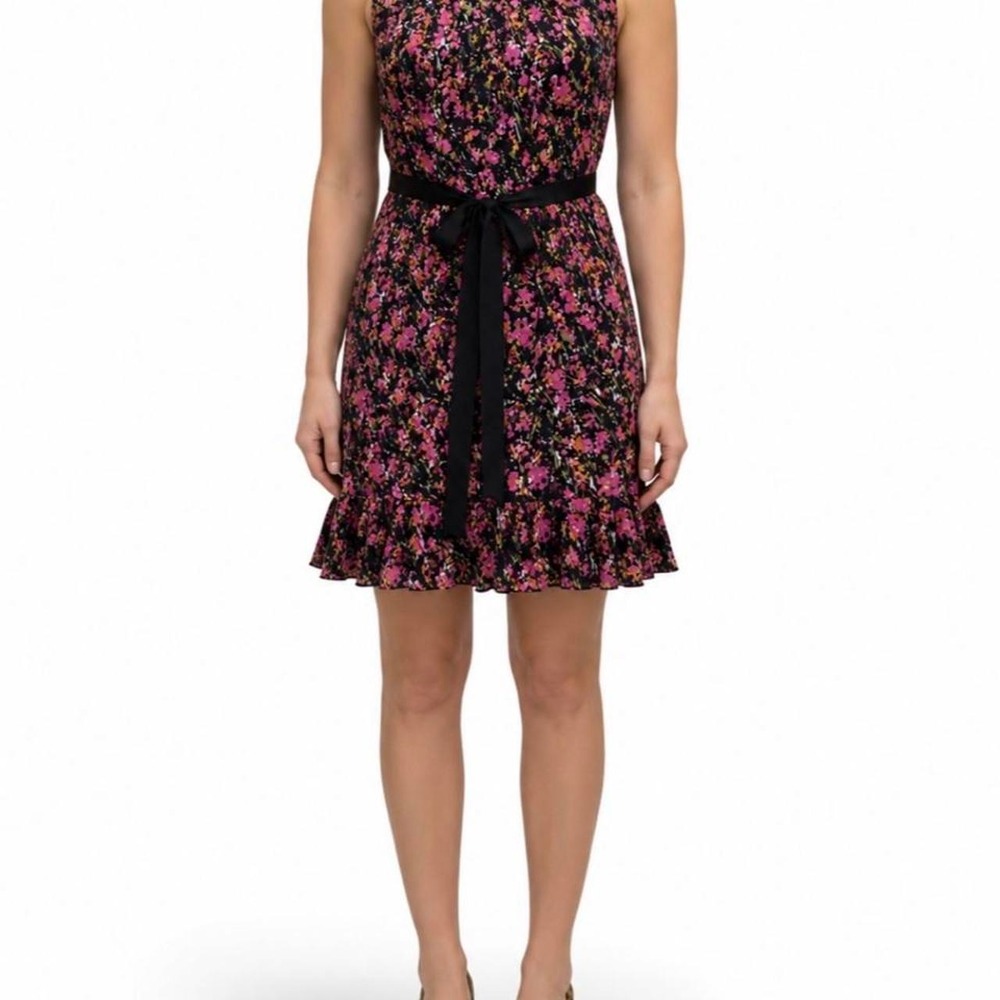 Studio I Multicolor Floral Fit & Flare Midi Dress – Size 12